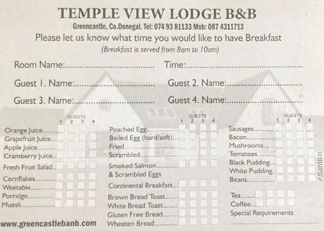Гостевой дом Templeview Lodge Гринкасл-5